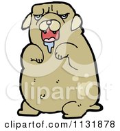 Cartoon Of A Brown Dog 2 Royalty Free Vector Clipart