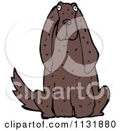 Cartoon Of A Sitting Dog 5 Royalty Free Vector Clipart