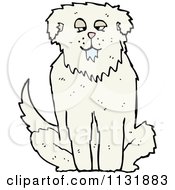 Cartoon Of A Sitting Dog 7 Royalty Free Vector Clipart