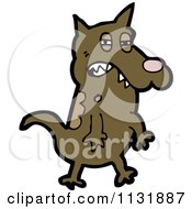 Cartoon Of A Brown Dog 4 Royalty Free Vector Clipart