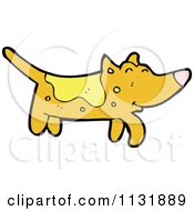 Cartoon Of An Orange Dog Royalty Free Vector Clipart