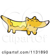 Cartoon Of An Orange Dog Royalty Free Vector Clipart