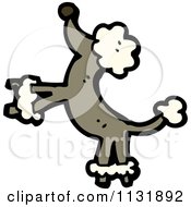 Cartoon Of A Brown Poodle Royalty Free Vector Clipart