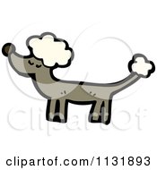 Cartoon Of A Brown Poodle Royalty Free Vector Clipart