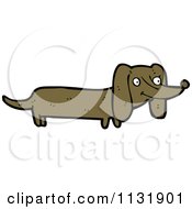 Cartoon Of A Doxie Dog Royalty Free Vector Clipart