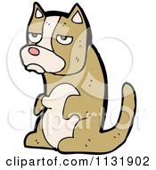 Cartoon Of A Brown Pooch Dog Royalty Free Vector Clipart