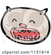 Cartoon Of A Cat Face Royalty Free Vector Clipart