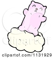 Cartoon Of A Cat On A Cloud Royalty Free Vector Clipart