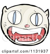 Cartoon Of A Kitty Cat Face 3 Royalty Free Vector Clipart by lineartestpilot