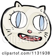 Cartoon Of A Kitty Cat Face 2 Royalty Free Vector Clipart by lineartestpilot