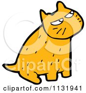 Cartoon Of A Ginger Kitty Cat 7 Royalty Free Vector Clipart