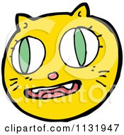 Cartoon Of A Ginger Kitty Cat Face 8 Royalty Free Vector Clipart