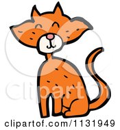 Cartoon Of A Ginger Kitty Cat 1 Royalty Free Vector Clipart