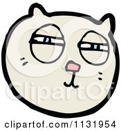 Cartoon Of A Kitty Cat Face 5 Royalty Free Vector Clipart by lineartestpilot