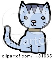 Poster, Art Print Of Blue Cat Sitting 1