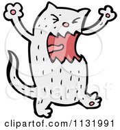 Cartoon Of A Mad Cat Royalty Free Vector Clipart