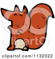Cartoon Of A Brown Squirrel Royalty Free Vector Clipart