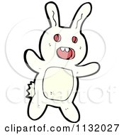Cartoon Of A White Rabbit Royalty Free Vector Clipart