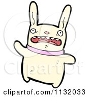 Cartoon Of A White Rabbit Royalty Free Vector Clipart