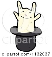 Cartoon Of A Magic Trick Rabbit In A Hat 3 Royalty Free Vector Clipart