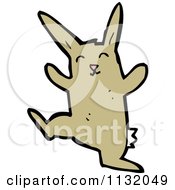 Cartoon Of A Brown Rabbit Royalty Free Vector Clipart