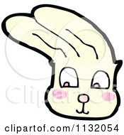 Cartoon Of A Rabbit Face Royalty Free Vector Clipart