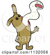 Cartoon Of A Ghost Leaving A Rabbit Royalty Free Vector Clipart