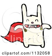 Cartoon Of A Vampire Rabbit Royalty Free Vector Clipart