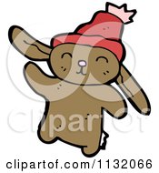 Cartoon Of A Bunny Wearing A Hat Royalty Free Vector Clipart