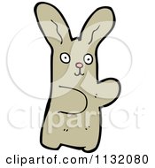 Cartoon Of A Brown Bunny Royalty Free Vector Clipart