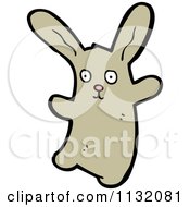 Cartoon Of A Brown Bunny Royalty Free Vector Clipart