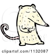 Cartoon Of A White Rat 3 Royalty Free Vector Clipart by lineartestpilot