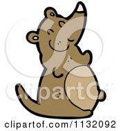 Cartoon Of A Chubby Brown Rat Royalty Free Vector Clipart by lineartestpilot