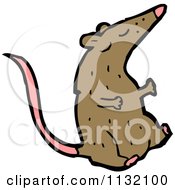 Cartoon Of A Brown Rat Royalty Free Vector Clipart