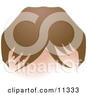 Persons Forehead With Hair And Bangs Clipart Illustration
