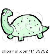 Cartoon Of A Turtle 2 Royalty Free Vector Clipart by lineartestpilot