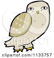 Cartoon Of A Brown Owl Royalty Free Vector Clipart