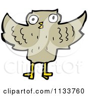 Cartoon Of A Brown Owl 2 Royalty Free Vector Clipart