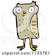 Cartoon Of A Brown Owl 3 Royalty Free Vector Clipart