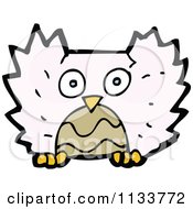 Cartoon Of A Pink Owl 5 Royalty Free Vector Clipart
