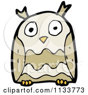Cartoon Of A Brown Owl 6 Royalty Free Vector Clipart