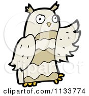 Cartoon Of A Brown Owl 7 Royalty Free Vector Clipart