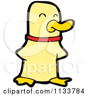 Cartoon Of A Duck Royalty Free Vector Clipart by lineartestpilot