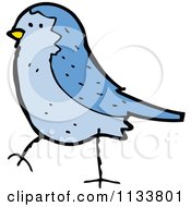 Cartoon Of A Bluebird 2 Royalty Free Vector Clipart