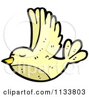 Cartoon Of A Yellow Bird Royalty Free Vector Clipart