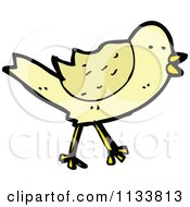 Cartoon Of A Yellow Bird 1 Royalty Free Vector Clipart