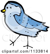 Cartoon Of A Bluebird 3 Royalty Free Vector Clipart
