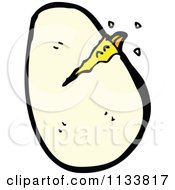 Cartoon Of A Hatching Chick 3 Royalty Free Vector Clipart