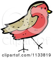 Cartoon Of A Robin Bird 2 Royalty Free Vector Clipart