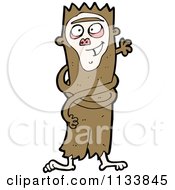 Cartoon Of A Crazy Monkey Royalty Free Vector Clipart by lineartestpilot